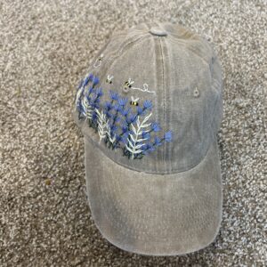 Hand Embroidered Baseball Hat