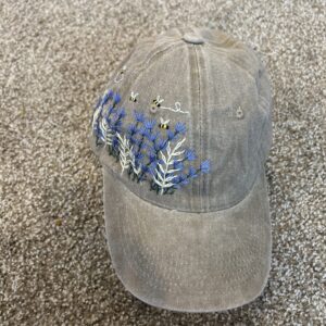 Hand Embroidered Baseball Hat