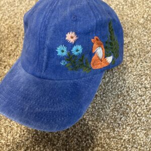 Hand Embroidered Baseball Hat