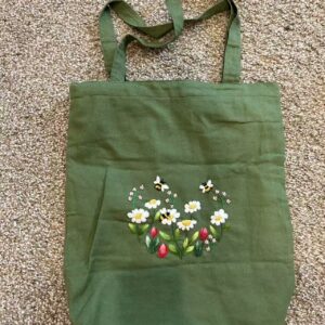 Hand Embroidered Tote Bag
