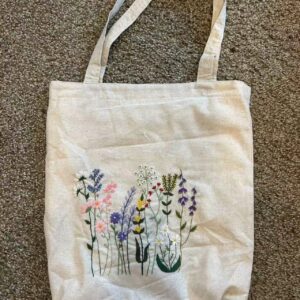 Hand Embroidered Tote Bag