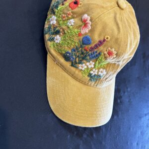 Hand-Embroidered Hat – Custom Minimal Stitch | Soft Cotton cap