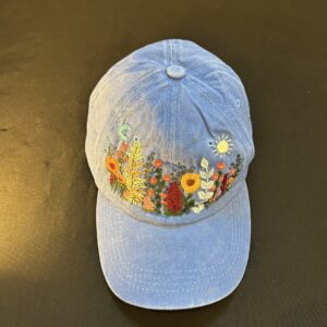 Hand-Embroidered Hat – Custom Minimal Stitch | Soft Cotton cap
