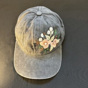 Hand-Embroidered Hat – Custom Minimal Stitch | Soft Cotton cap