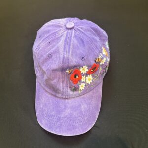 Hand-Embroidered Hat – Custom Minimal Stitch | Soft Cotton cap