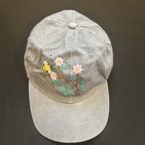 Hand-Embroidered Hat – Custom Minimal Stitch | Soft Cotton cap