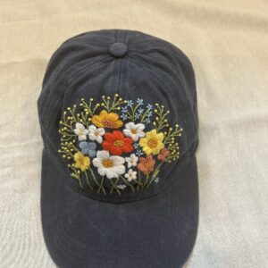 Hand-Embroidered Hat – Custom Minimal Stitch | Soft Cotton cap