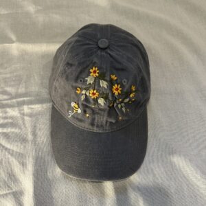 Hand-Embroidered Hat – Custom Minimal Stitch | Soft Cotton cap