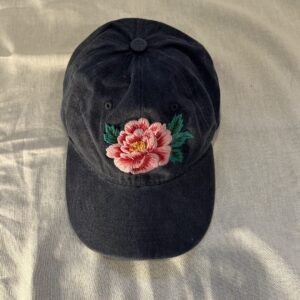 Hand-Embroidered Hat – Custom Minimal Stitch | Soft Cotton cap